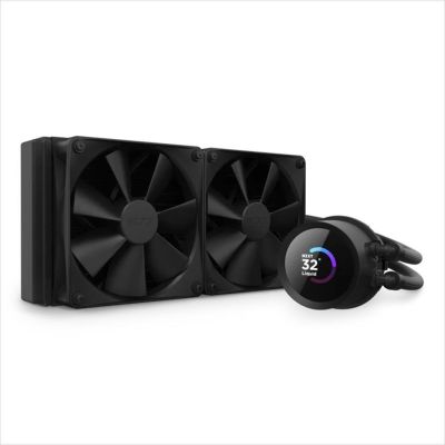 COOLERS CPU AIO NZXT Kraken 240, 2x120mm F120P fans, w/1.54" LCD display, RL-KN240-B1, matte black