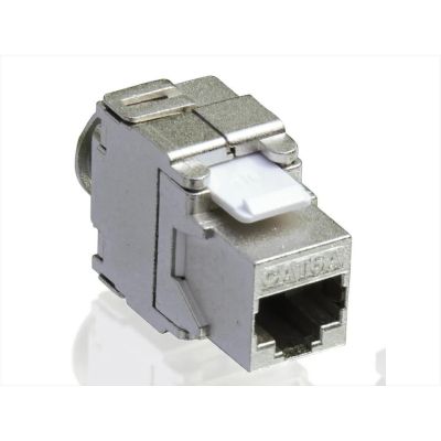 NET MODULCat6A STP keystone jack, tool-free, silver Secompm 26.99.0366-40