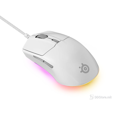 Mouse SteelSeries Rival 3 Gen 2 Gaming Optical 6-button Symmetrical RGB White