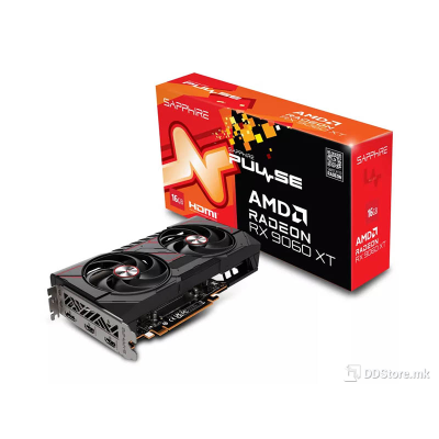 Sapphire AMD PULSE Radeon RX 9060 XT GAMING OC 16GB GDDR6 2XHDMI/2xDP Dual-X PCIe 5.0 DX12U