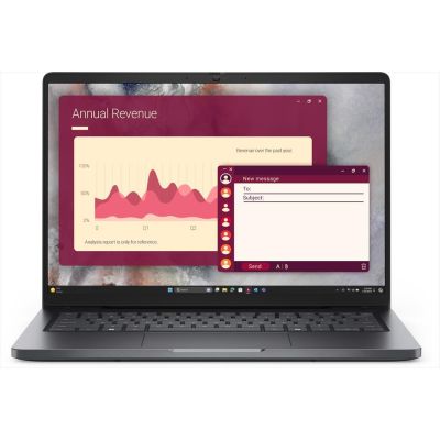 NOTEBOOK 14" DELL PRO14 Intel Core 5 120U/8GB RAM DDR5 5600Mhz/ 512 GB SSD M.2 NVMe/FULLHD+ (16:10) IPS/BT/Backlit KB/Thunderbolt 4/RJ45/PC14250