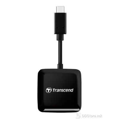 Transcend SD/microSD Card Reader USB 3.2, Black, Type C