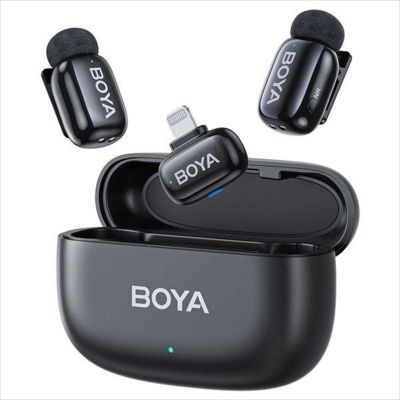 MICROPHONE WIRELESS SYSTEM BOYA MINI 15, 2xMIC, USB-C receiver, black
