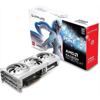 VGA SAPPHIRE RX 9070 XT PURE GAMING OC WHITE 16GB GDDR6, 2xDP, 2xHDMI, 11348-02-20G