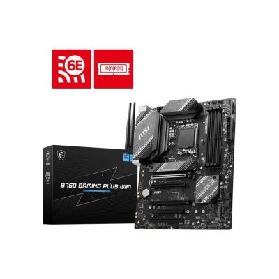 MB 1700 B760 GAMING PLUS WIFI 6E MSI DDR5, 4xDDR5 6800MHz(OC), 2xM.2, HDMI, DP, PCIex16 4.0, PCIex4, 3xPCIex1, 4xSATAIII, 2.5Gb LAN, WIFI6E, BT5.3
