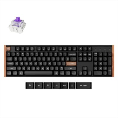 KEYBOARD MECHANICAL KEYCHRON K10 HE, FULL SIZE, Gateron Double-Rail Magnetic Nebula Switch, 2.4 GHz, Black, K10H-F1