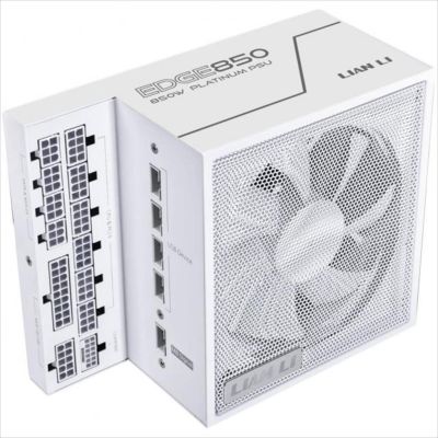 PSU 850W LIAN LI EDGE 850  80+ PLATINUM, (L-Shape, w/x4 USB 2.0 headers, 1 × 12VHPWR), FULL MODULAR White, G9P.EG0850.WE00.EU