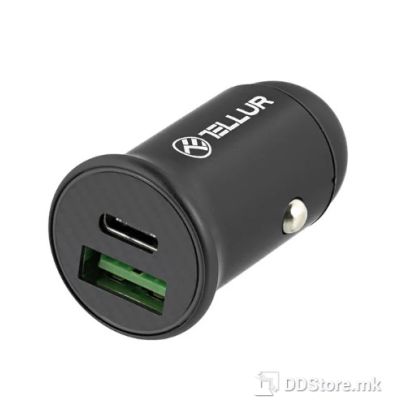 USB Universal Car Charger Tellur PD60W QC30W FCC7 black