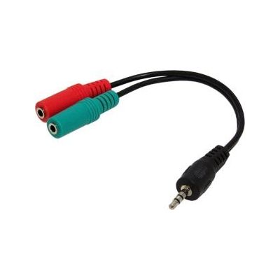 Cable Stereo Plug 3,5mm 4pin to Double Stereo Sockets 3,5mm 0.2m audio