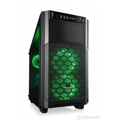 MODECOM REA GLASS RGB MINI Black Computer Case, Type Mini tower