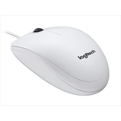 Logitech Business B100 Optical USB Mouse WIRED USB WHITE 910-003360