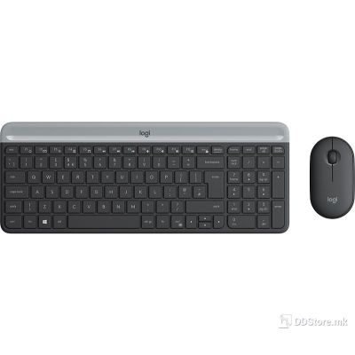 Keyboard Logitech Wireless Desktop MK470 w/Mouse Slim Graphite