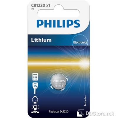 Batteries Philips CR1220 3V 1pack Lithium