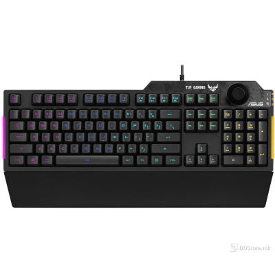 ASUS TUF Gaming K1 RA04, RGB keyboard with dedicated volume knob