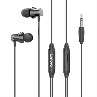 LENOVO HF130 Metal Headset w/microphone, Black