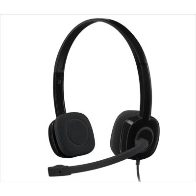 LOGITECH H151 BLACK w/microphone 981-000589, 1x3.5mm