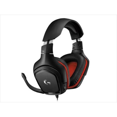 LOGITECH Gaming-Headset G332 black/red w/microphone 981-000757