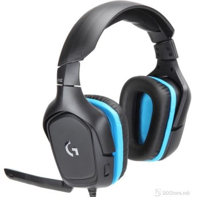 LOGITECH Gaming-Headset G432 black/blue 7.1 Surround w/microphone  1x3.5mm / USB 981-000770