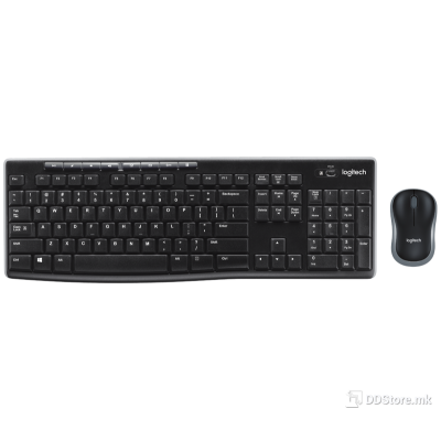 Logitech Wireless Desktop MK270 w/Mouse Black