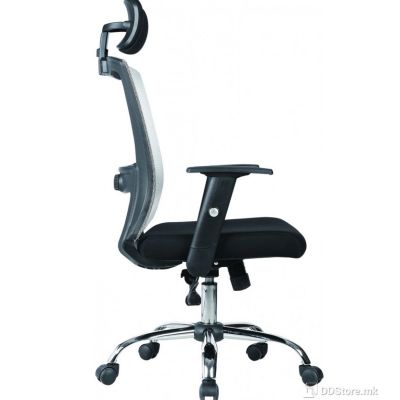 Office chair STYLE with headrest (BLACK & GRAY)