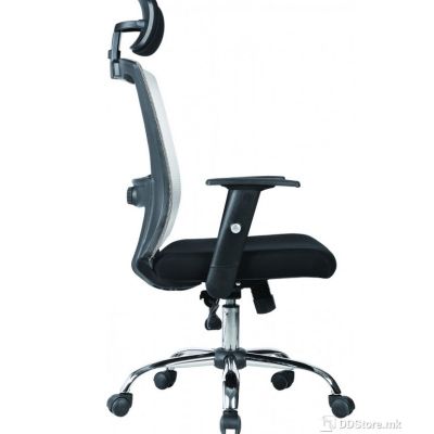 Office chair CONFERENCE with headrest ( BLACK )
