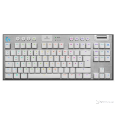 LOGITECH G915 LIGHTSPEED WIRELESS TKL RGB GL TACTILE WHITE w/bluetooth 920-009664