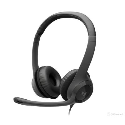 Logitech H390 Stereo Headset USB Black