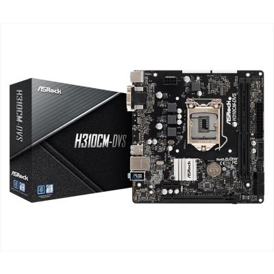 ASROCK 1151 H310CM-DVS 2xDDR4 2666MHz, DVI-D