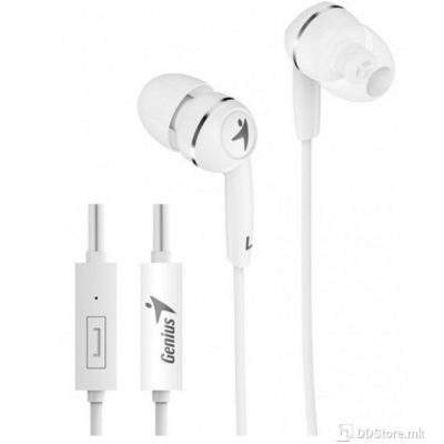 Genius HS-M320, White color, in-ear headphone