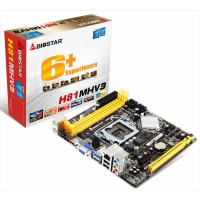 BIOSTAR MB 1150 H81MHV3 2xDDR3 1600Mhz, PCIex16, PCIex1