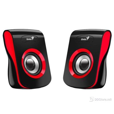 SPEAKERS 2.0 GENIUS SP-Q180 USB Red (6W)