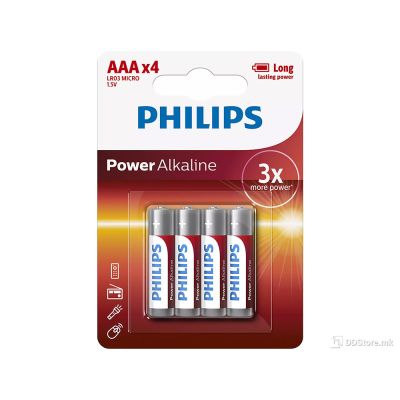 Batteries Philips PowerAlkaline AAA 4 pack