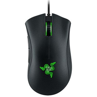 Razer DeathAdder Essential Gaming Mouse (2021 Ed.), 6400 DPI Optical Sensor, 1000Hz Ultrapolling, 5 Independently Programmable Hyperesp