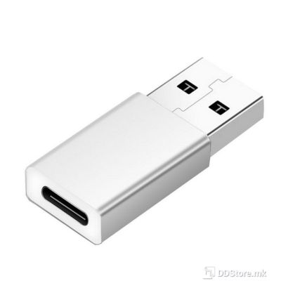 Power Box USB 3.1 Type C Female to USB 3.0 USB A Male Adapter, White
