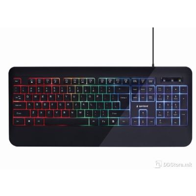 Keyboard Gembird KB-UML-03 Multimedia RGB Backlight USB Black