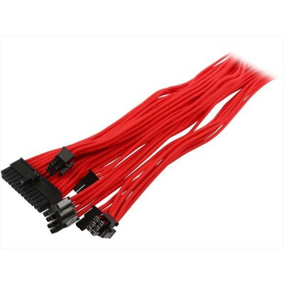 PHANTEX ATX 24-pin, CPU 4+4-pin, PCI-E 6+2-pin x2, 30cm w/cable clips RED, PH-CB-CMBO_RD