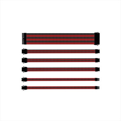 COOLER MASTER ATX 24-pin, CPU 4+4-pin, PCI-E 8-pin x2, PCI-E 6+2-pin x2, 30cm w/cable clips RED/BLACK, CMA-SEST16RDBK1-GL
