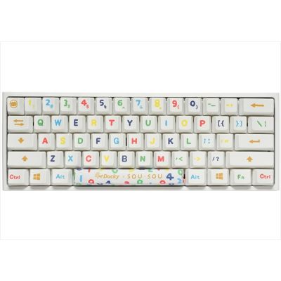 DUCKY x SOU. SOU ONE 2 MINI  RGB 60% PBT Double-shot keycaps Cherry MX Red, White, DKON2061ST-RUSPHWWTS2
