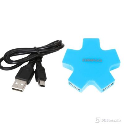 USB HUB 2.0 4-Port Omega OUH24SB Star Blue