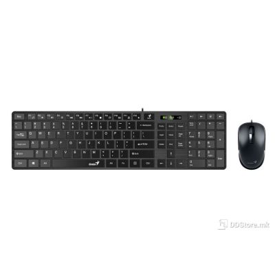 GENIUS SlimStar C126 Black COMBO KEYBOARD AND MOUSE WIRED