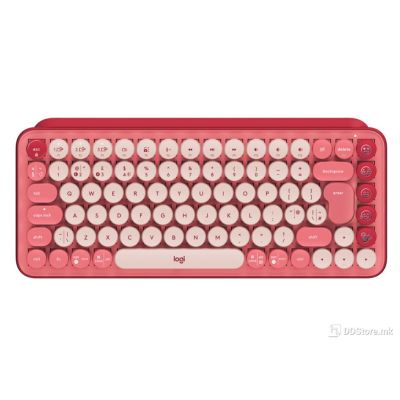 LOGITECH POP KEYS Brown Tactile switch w/Emoji, Logi Bolt w/Bluetooth Multi-device Heartbreaker Rose 920-010737