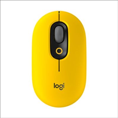 LOGITECH POP MOUSE Blast Yellow, w/Emoji, only Bluetooth, Logi Bolt ready, 910-006546