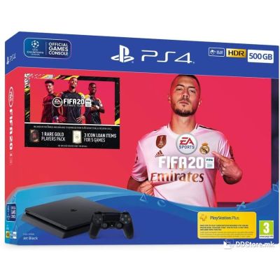 Sony PlayStation PS4 500GB F Chassis Black+Fifa20