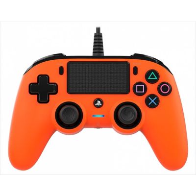 NACON COMPACT GAME PAD WIRED (for PC, PS4), w/Headset jack, ORANGE, SLEH-00473