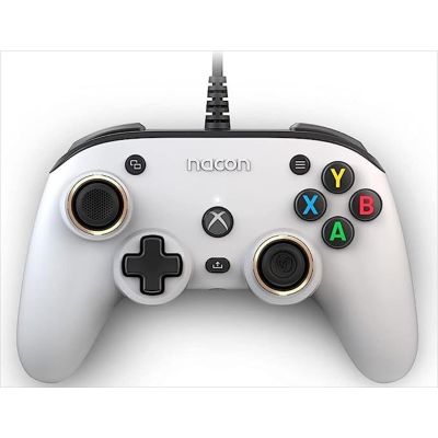 NACON PRO COMPACT (for PC, XBOX ONE, XBOX X/S SERIES), w/Headset jack, WHITE, NC7271