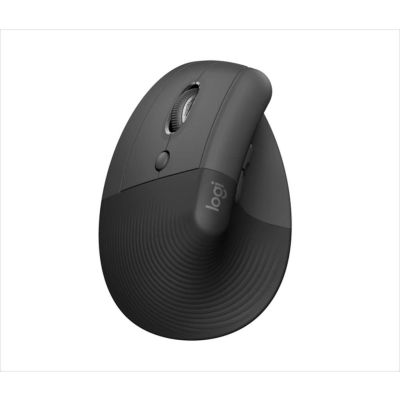 MOUSE WIRELESS LOGITECH LIFT (LEFT) VERTICAL ERGONOMIC OPTICAL w/ Bluetooth Logi Bolt, Graphite, 910-006474