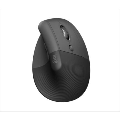 MOUSE WIRELESS LOGITECH LIFT VERTICAL ERGONOMIC OPTICAL w/ Bluetooth Logi Bolt, Graphite, 910-006473