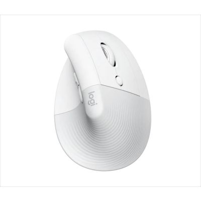 MOUSE WIRELESS LOGITECH LIFT VERTICAL ERGONOMIC OPTICAL w/ Bluetooth Logi Bolt, Off-White, 910-006475