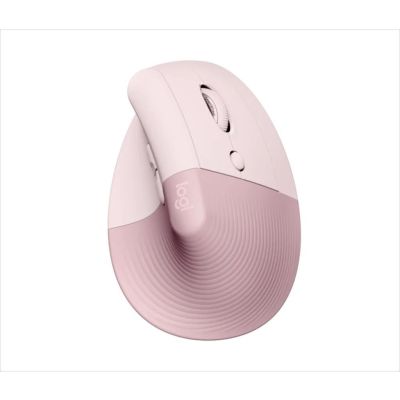 MOUSE WIRELESS LOGITECH LIFT VERTICAL ERGONOMIC OPTICAL w/ Bluetooth Logi Bolt, Rose, 910-006478