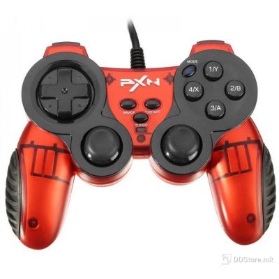 PXN-2901 USB Wired Game Controller Joystick - Red